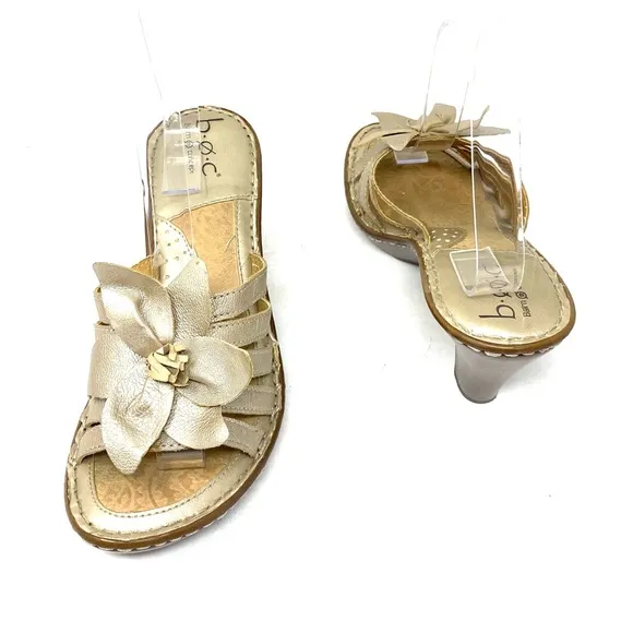b.o.c. Gold Flower Sandals