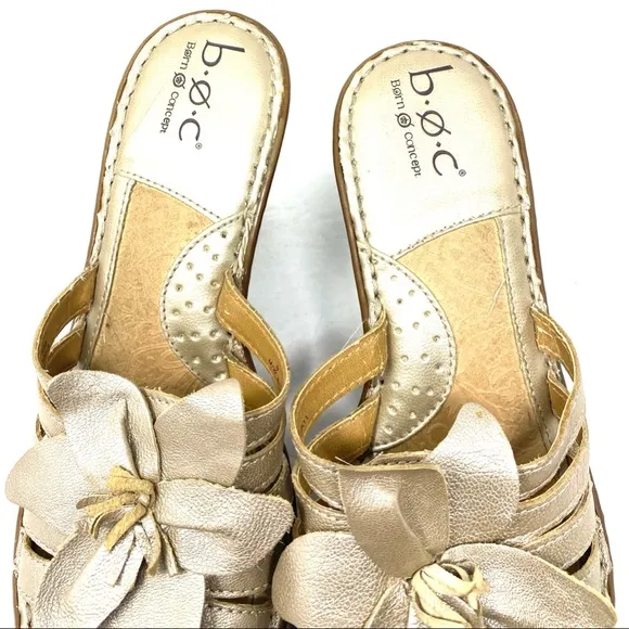 b.o.c. Gold Flower Sandals