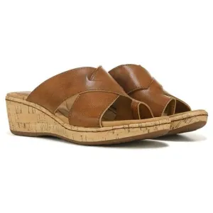 Born BOC Tan Leather Summer Slide Sandals Sz 7