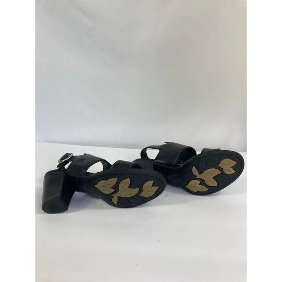 Born Cindie Heel Sandals Black Size 6