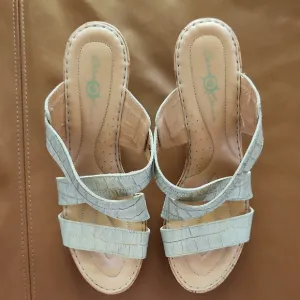 BORN Crown Heeled Sandals with Open Toe Design, Size 10