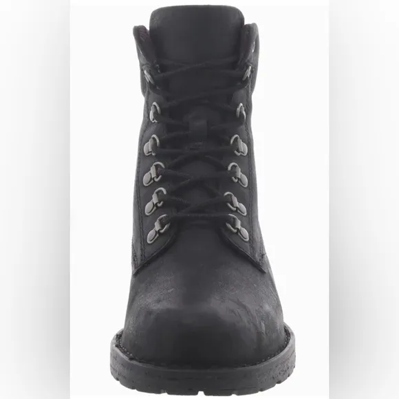 BORN - Leather Block Heel Boots - NEW