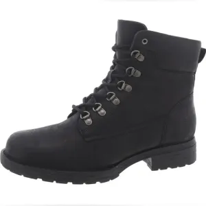 BORN - Leather Block Heel Boots - NEW
