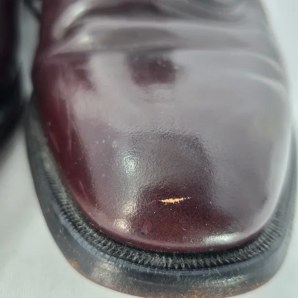Bostonian Leather Dress Shoes Mens 10 C Burgundy Oxfords Lace Up Classic Casual