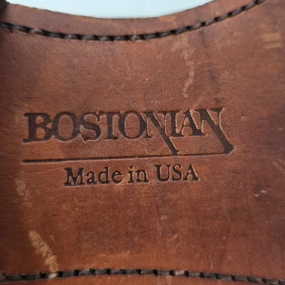 Bostonian Leather Dress Shoes Mens 10 C Burgundy Oxfords Lace Up Classic Casual