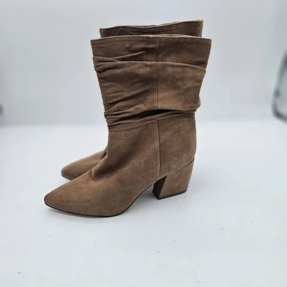 Botkier Skylar Slouch Boots Nutmeg Suede Size 6