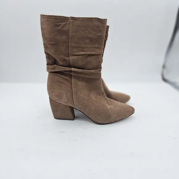 Botkier Skylar Slouch Boots Nutmeg Suede Size 6