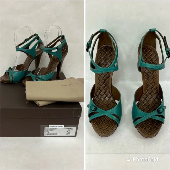 BOTTEGA VENETA Intrecciato Leather Sandal Shoes  EU 38.5 / US 8.5  New in Box