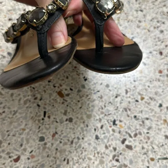 Bottero Brazil black gold heel sandal 6