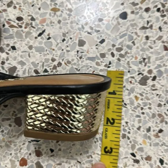 Bottero Brazil black gold heel sandal 6