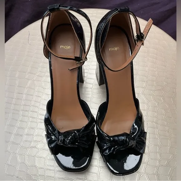 Bow Accent Strap High Heel Platform Sandals