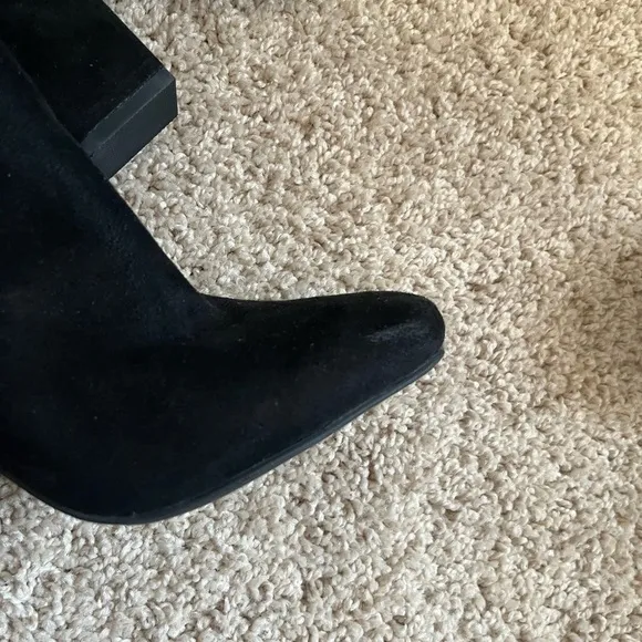BP Over The Knee Black Suede Block Heel Boots Size 6