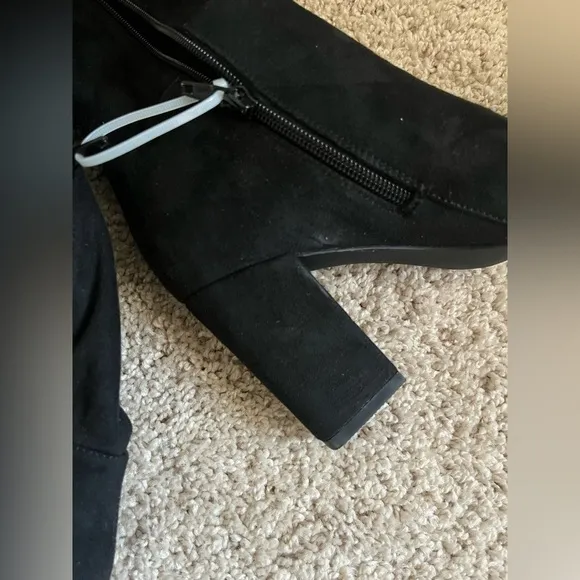BP Over The Knee Black Suede Block Heel Boots Size 6