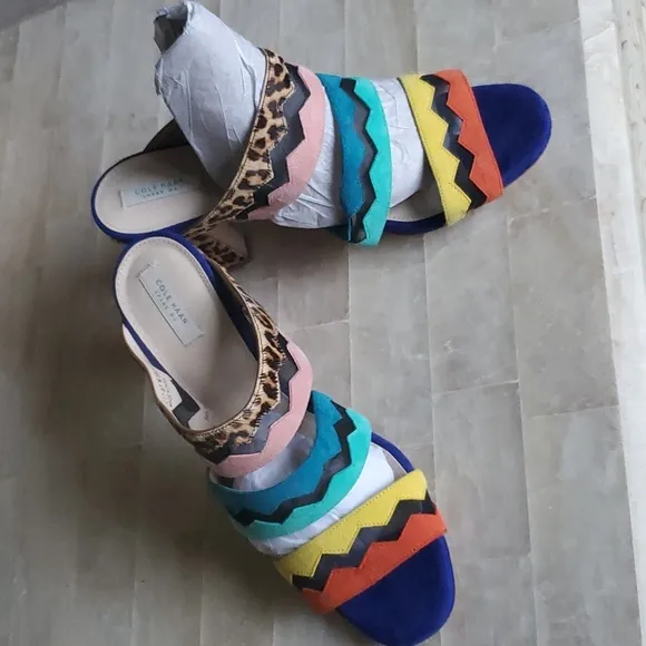 BRAND NEW COLE HAN MULTI COLOR SANDALS