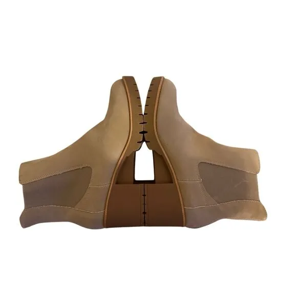 🟠Brand New Mia Amore Letty Lug Sole Chelsea Chunky Ankle Boots in Stone Size 10