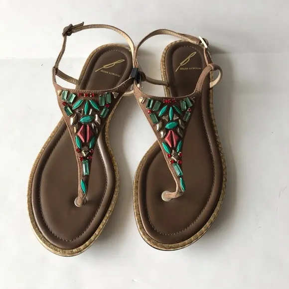 Brian Atwood Jeweled Sandals