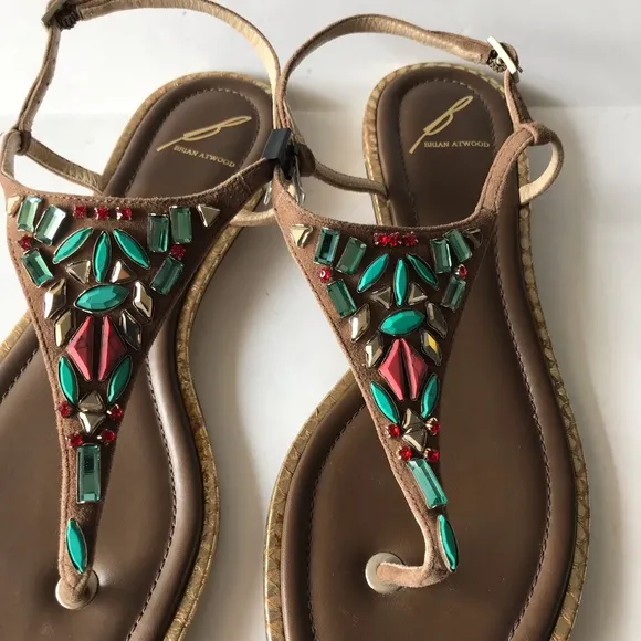 Brian Atwood Jeweled Sandals