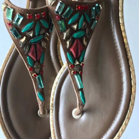 Brian Atwood Jeweled Sandals