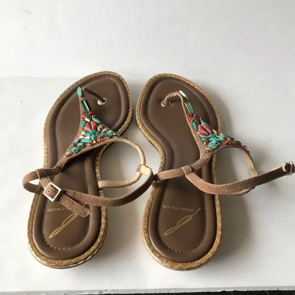 Brian Atwood Jeweled Sandals