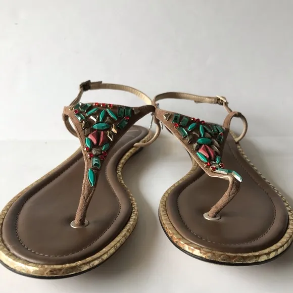Brian Atwood Jeweled Sandals