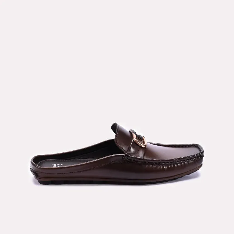 Brown Mule Loafers For Men 0130929