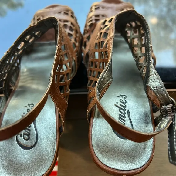 Brown Peep-Toe Women's Shoes