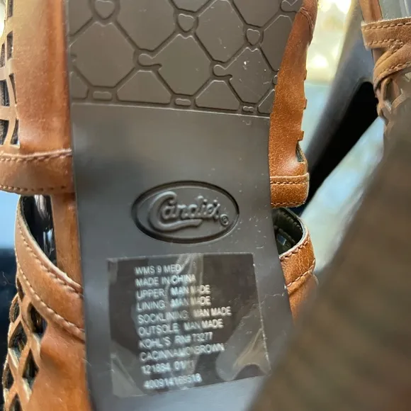 Brown Peep-Toe Women's Shoes