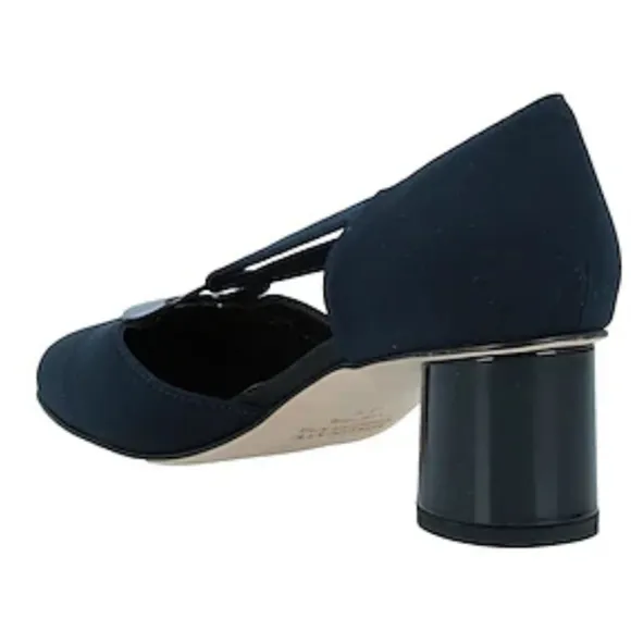 Brunate Made in Italy Flex Step Low Heel Pumps NIB w/ Dust Bag Navy Blue Size 6