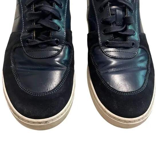 Bruno Magli Ducca Lace-up Oxford Sneakers Navy Blue Leather Size 13 Mens