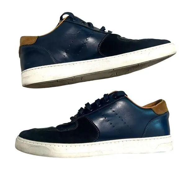Bruno Magli Ducca Lace-up Oxford Sneakers Navy Blue Leather Size 13 Mens