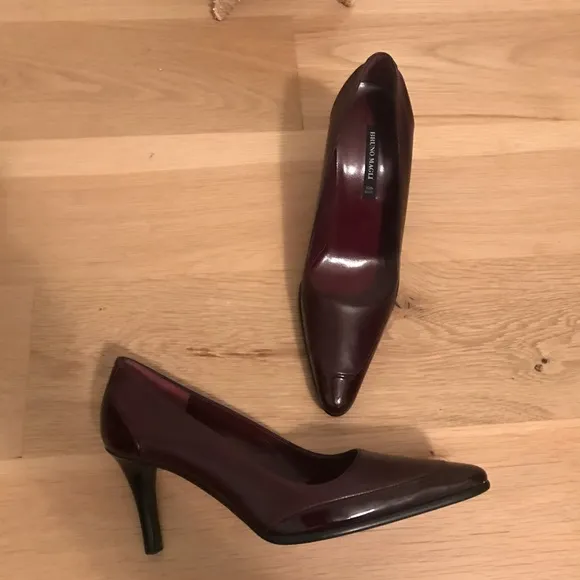 Bruno Magli NWOT deep wine/oxblood pumps.