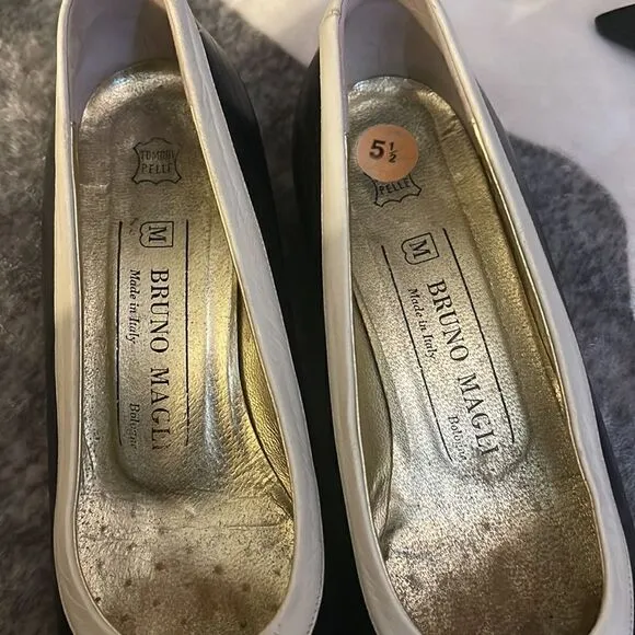 Bruno magli vintage chanel like bow pumps/shoes/heels 5.5 womens
