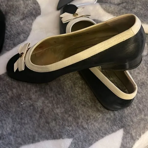 Bruno magli vintage chanel like bow pumps/shoes/heels 5.5 womens