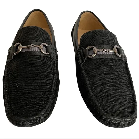BRUNO MARC New York Penny Loafers Driving Shoes Santoni-03 Black Size 10