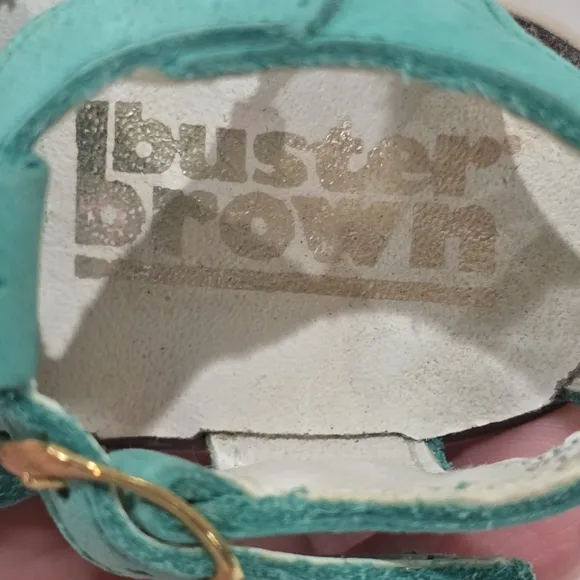 BUSTER BROWN Baby Anklestrap Maey Jane Leather Sandals Size 1