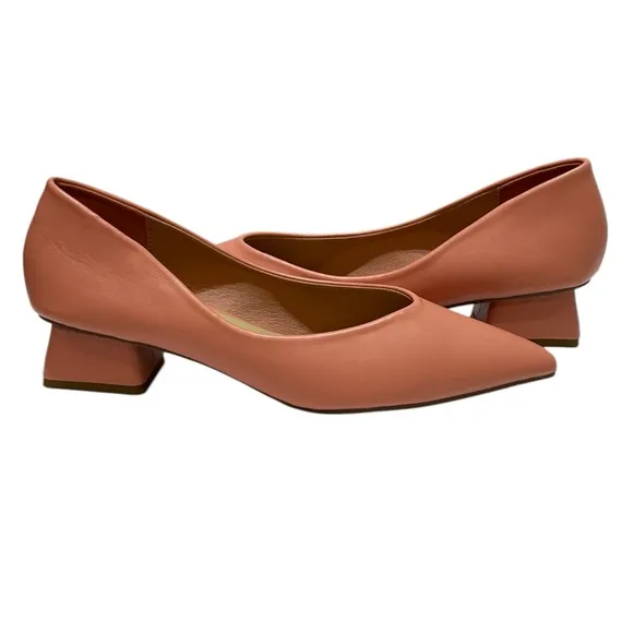 C. PARAVANO CORAL BLOCK  HEEL SHOES SZ 8 US 6 UK