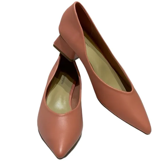 C. PARAVANO CORAL BLOCK  HEEL SHOES SZ 8 US 6 UK