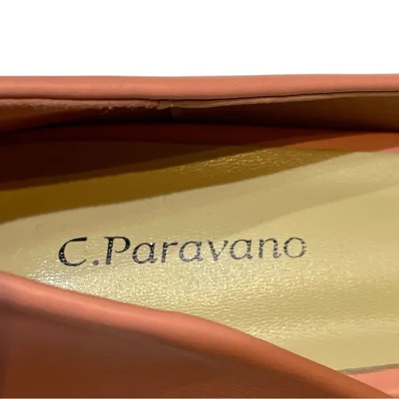 C. PARAVANO CORAL BLOCK  HEEL SHOES SZ 8 US 6 UK