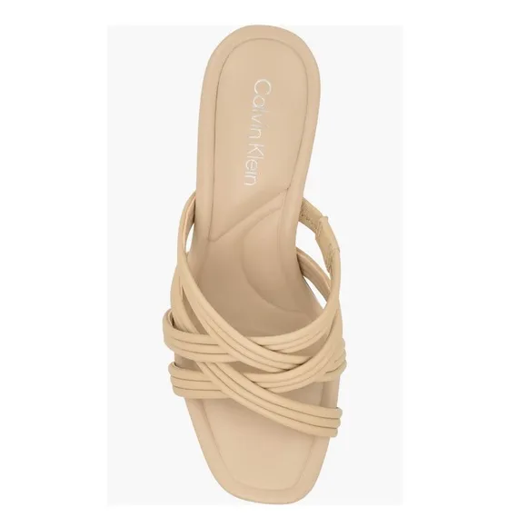 Calvin Klein Terisa Slide Sandals in Natural Size 6.5