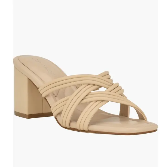 Calvin Klein Terisa Slide Sandals in Natural Size 6.5