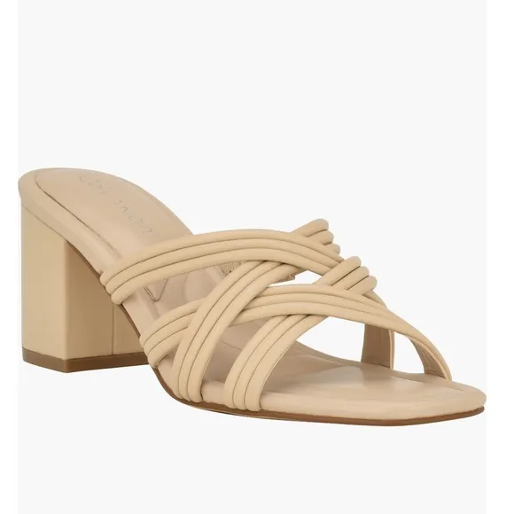 Calvin Klein Terisa Slide Sandals in Natural Size 6.5