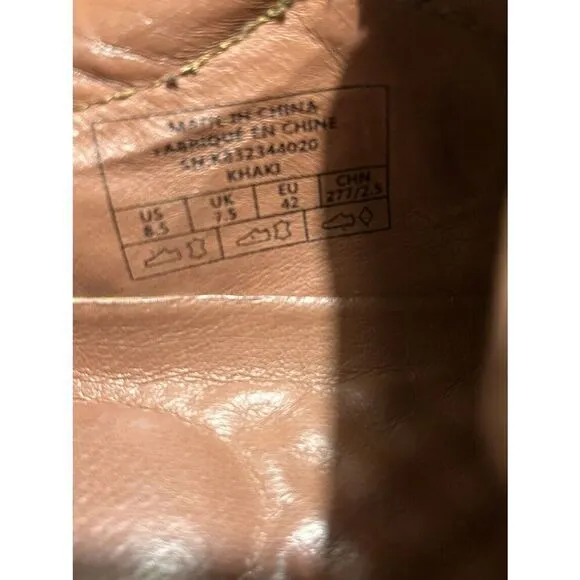 Camel Crown Mens Leather Khaki Light Brown Loafers Shoes Size 8.5