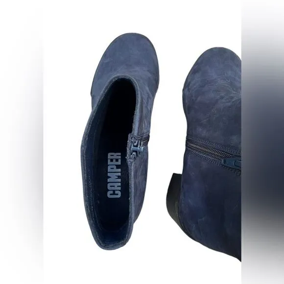 Camper | Lotta Ankle Boots Navy Nubuck Leather 37