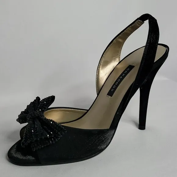 CAPARROS Jinelle Black Size 6 1/2 Evening Shoes