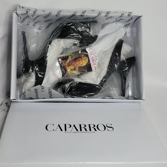 CAPARROS Jinelle Black Size 6 1/2 Evening Shoes