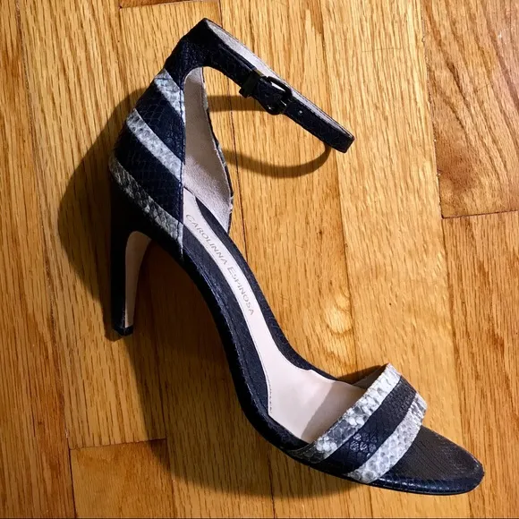 Carolinna Espinosa Snakeskin Slingback Sandals
