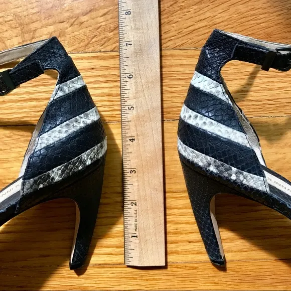 Carolinna Espinosa Snakeskin Slingback Sandals