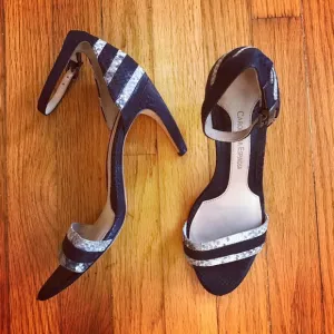 Carolinna Espinosa Snakeskin Slingback Sandals