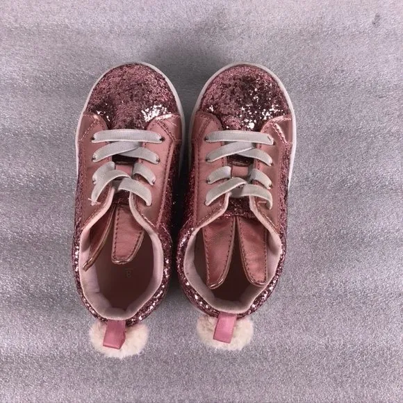Carter's Pink Sparkly Bunny Shoes