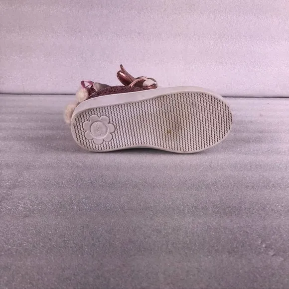 Carter's Pink Sparkly Bunny Shoes